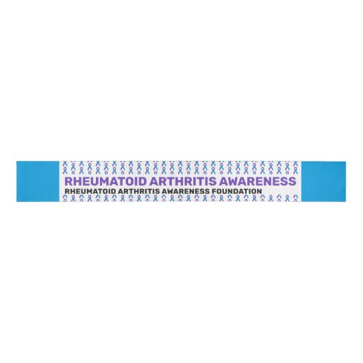 Rheumatoide Arthritis Awareness Pattern Ribbon Ripsband (Vorderseite)