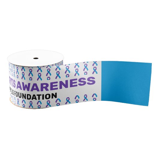 Rheumatoide Arthritis Awareness Pattern Ribbon Ripsband (Spule)