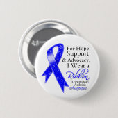 Rheumatoide Arthritis Unterstützung Hoffnung Bewus Button (Vorne & Hinten)
