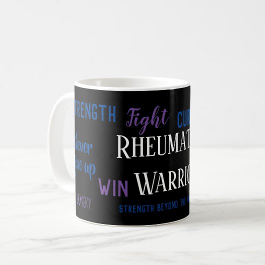 Rheumatoide Arthritis Warrior Kaffeetasse (Vorderseite Links)