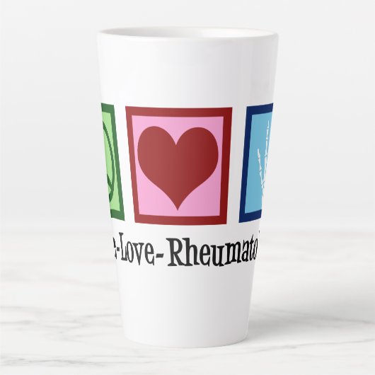 Rheumatologie der Liebe Frieden Milchtasse (Vorderseite)