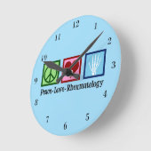 Rheumatologie der Liebe Frieden Runde Wanduhr (Winkel)