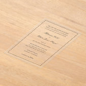 Rhianna Traditionelle Hochzeit Acryleinladungen (Ablage )