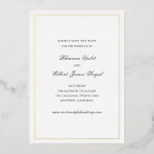 Rhianna Traditionelle Hochzeit speichern das Datum Folieneinladung (Vorderseite)