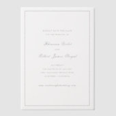 Rhianna Traditionelle Hochzeit speichern das Datum Pergament Einladungen (Vorderseite)