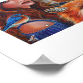 "Rhiannon" Göttin mit Vogel von Renee Lavoie Poster (Ecke)