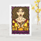 Rhiannon Grueting Card Karte (Gelbe Blume)