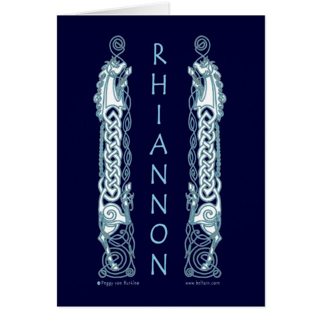 Rhiannon keltische Pferdekarte (Vorne)