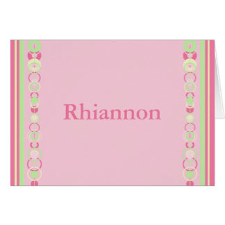 Rhiannon Modern Circle Individuelle Name Card