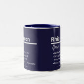 Rhiannon Personalized Name Coffee Mug Zweifarbige Tasse (Mittel)