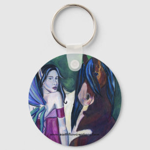 Rhiannon und ihr Feen-PferdeSchlüsselanhänger Schlüsselanhänger