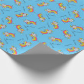 Rhinbow Nashorn-Regenbogen-Geschenk-Packpapier Geschenkpapier (Ecke)
