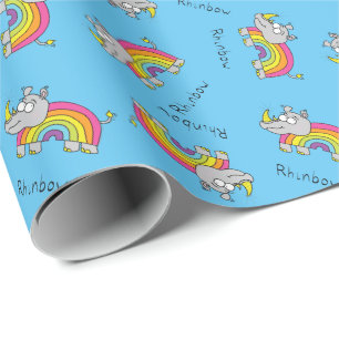 Rhinbow Nashorn-Regenbogen-Geschenk-Packpapier Geschenkpapier