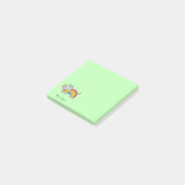 Rhinbow Nashorn-Regenbogen merkt Grün Post-it Klebezettel (angewinkelt)