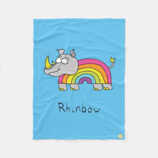 Rhinbow Rainbow Fleece Blanket (Vorderseite)