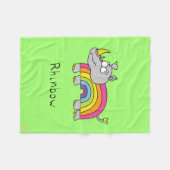 Rhinbow Rainbow Fleece Blanket Green (Vorderseite (Horizontal))