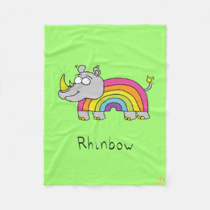 Rhinbow Rainbow Fleece Blanket Green