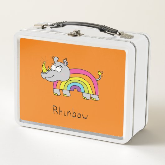 Rhinbow Rhino Lunch Box Orange (Vorderseite)
