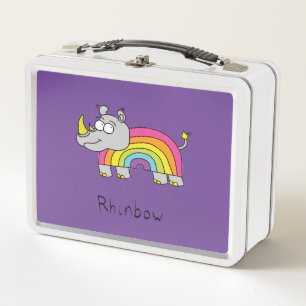 Rhinbow Rhino Rainbow Lunch Box Lila