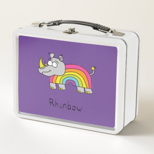 Rhinbow Rhino Rainbow Lunch Box Lila (Vorderseite)