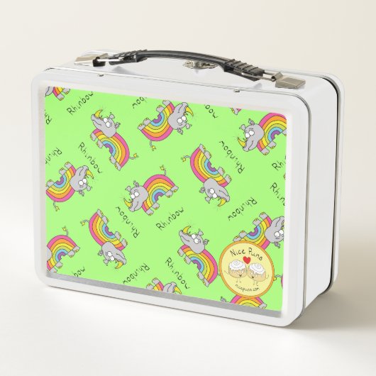 Rhinbow Rhino Rainbow Lunch Box Rosa (Rückseite)