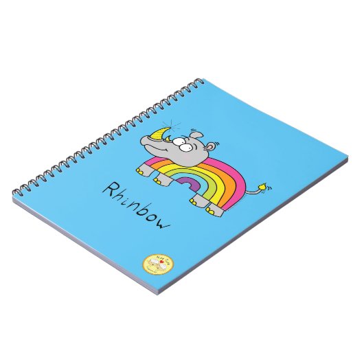 Rhinbow Rhino Rainbow-Notebook Notizblock (Linke Seite)