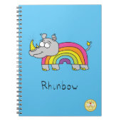 Rhinbow Rhino Rainbow-Notebook Notizblock (Vorderseite)