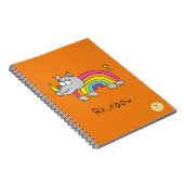 Rhinbow Rhino Rainbow Notebook Orange Notizblock (Rechte Seite)