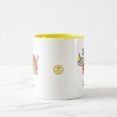 Rhinbow Rhino-Regenbogen-Kaffee-Tassen-Gelb Zweifarbige Tasse (Mittel)