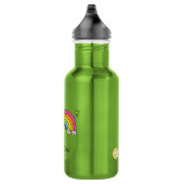 Rhinbow Rhino Regenbogen Wasser Flasche Grün Edelstahlflasche (Rechts)