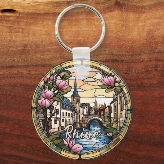 Rhine River Germany Schlüsselanhänger (Rückseite)