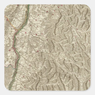 Rhine River Valley Quadratischer Aufkleber