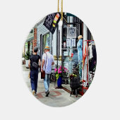Rhinebeck NY - Shopping auf Market Street Keramik Ornament (Rechts)