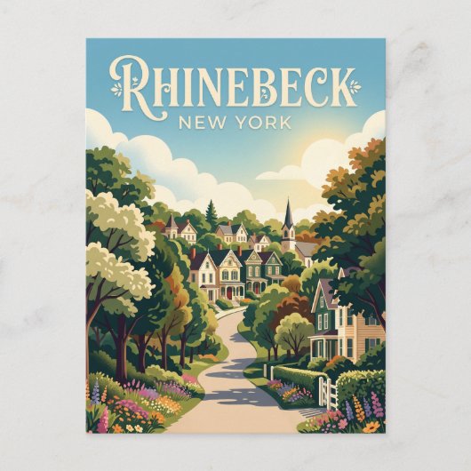 Rhinebeck USA Postkarte (Vorderseite)