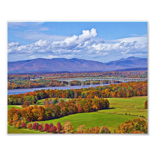 Rhinecliff Bridge im Herbst Fotodruck (Vorne)