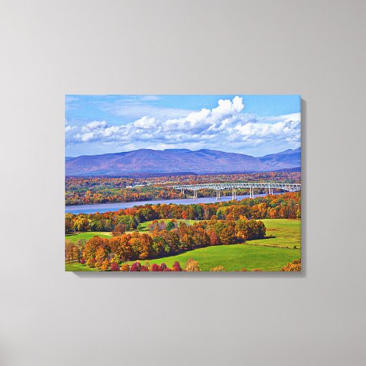 Rhinecliff Bridge im Herbst Leinwanddruck (Vorderseite)