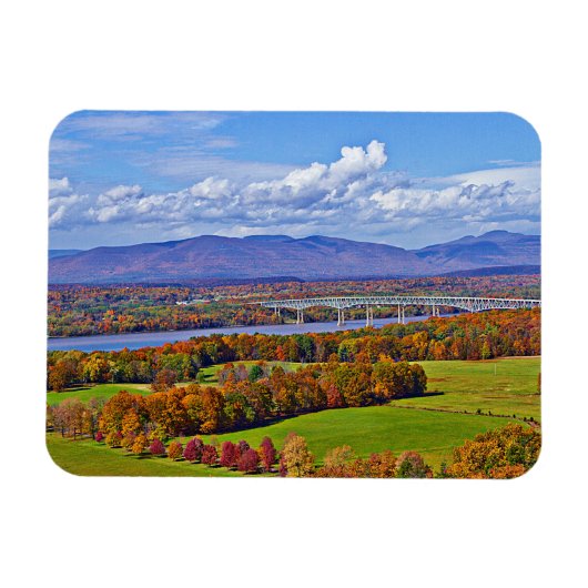 Rhinecliff Bridge im Herbst Magnet (Horizontal)