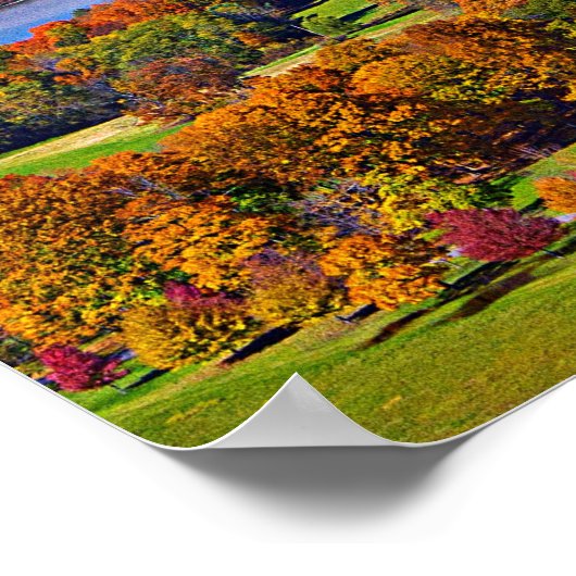 Rhinecliff Bridge im Herbst Poster (Ecke)