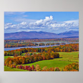 Rhinecliff Bridge im Herbst Poster (Vorne)