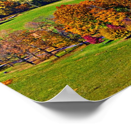 Rhinecliff Bridge im Herbst Poster (Ecke)