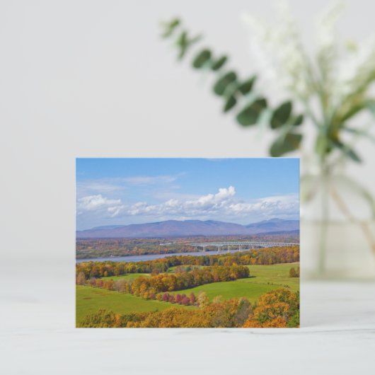 Rhinecliff Bridge im Herbst Postkarte (Stehend Vorderseite)