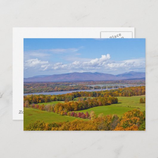 Rhinecliff Bridge im Herbst Postkarte (Vorne/Hinten)
