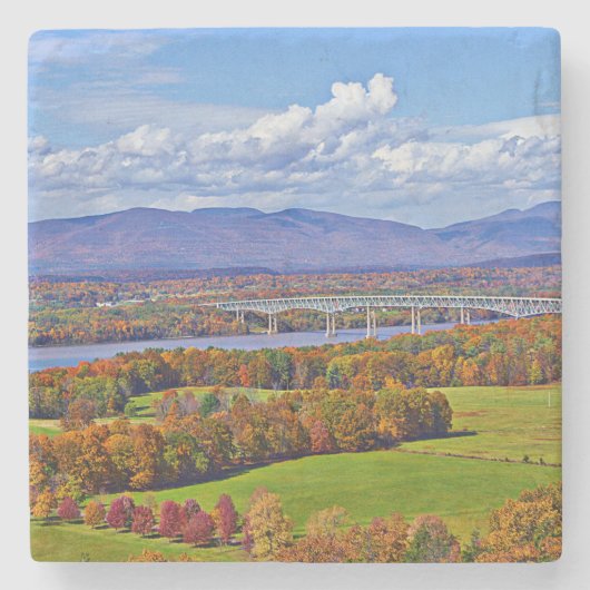 Rhinecliff Bridge im Herbst Steinuntersetzer (Vorderseite)