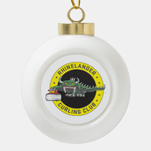 Rhinelander Hodag Curling Ornament