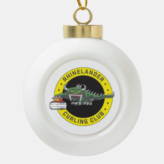Rhinelander Hodag Curling Ornament (Vorderseite)