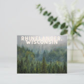 Rhinelander, Wald von Wisconsin, nördlich Postkarte (Stehend Vorderseite)