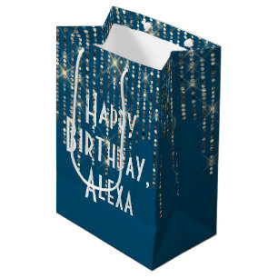 Rhinestone-Bling-Geburtstag Mittlere Geschenktüte