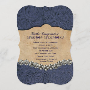 Rhinestone-Cowgirl Sweet Sixteen Geburtstag Einladung