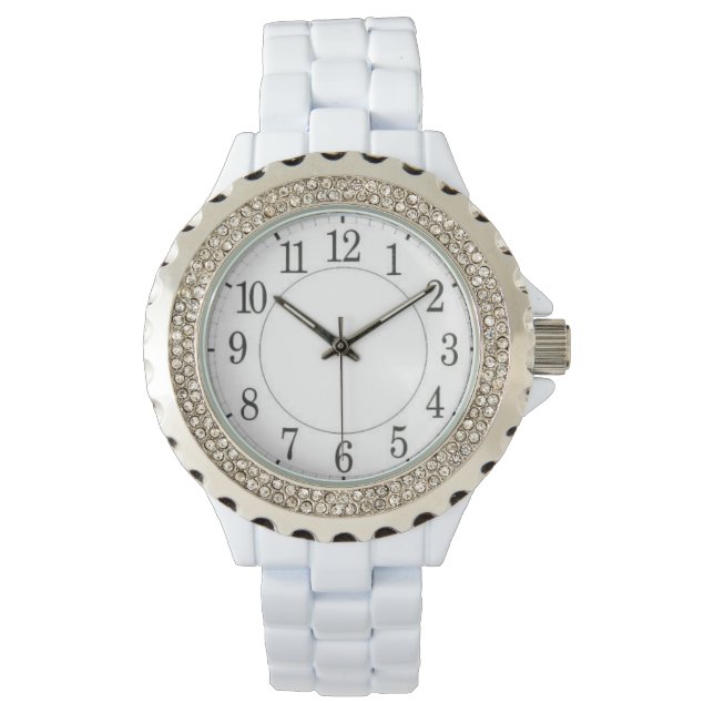 Rhinestone Enamel Watch for Women Armbanduhr (Vorderseite)
