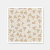 Rhinestone-Rodeo-Kuh-Schädel-Silhouette Serviette (Vorderseite)